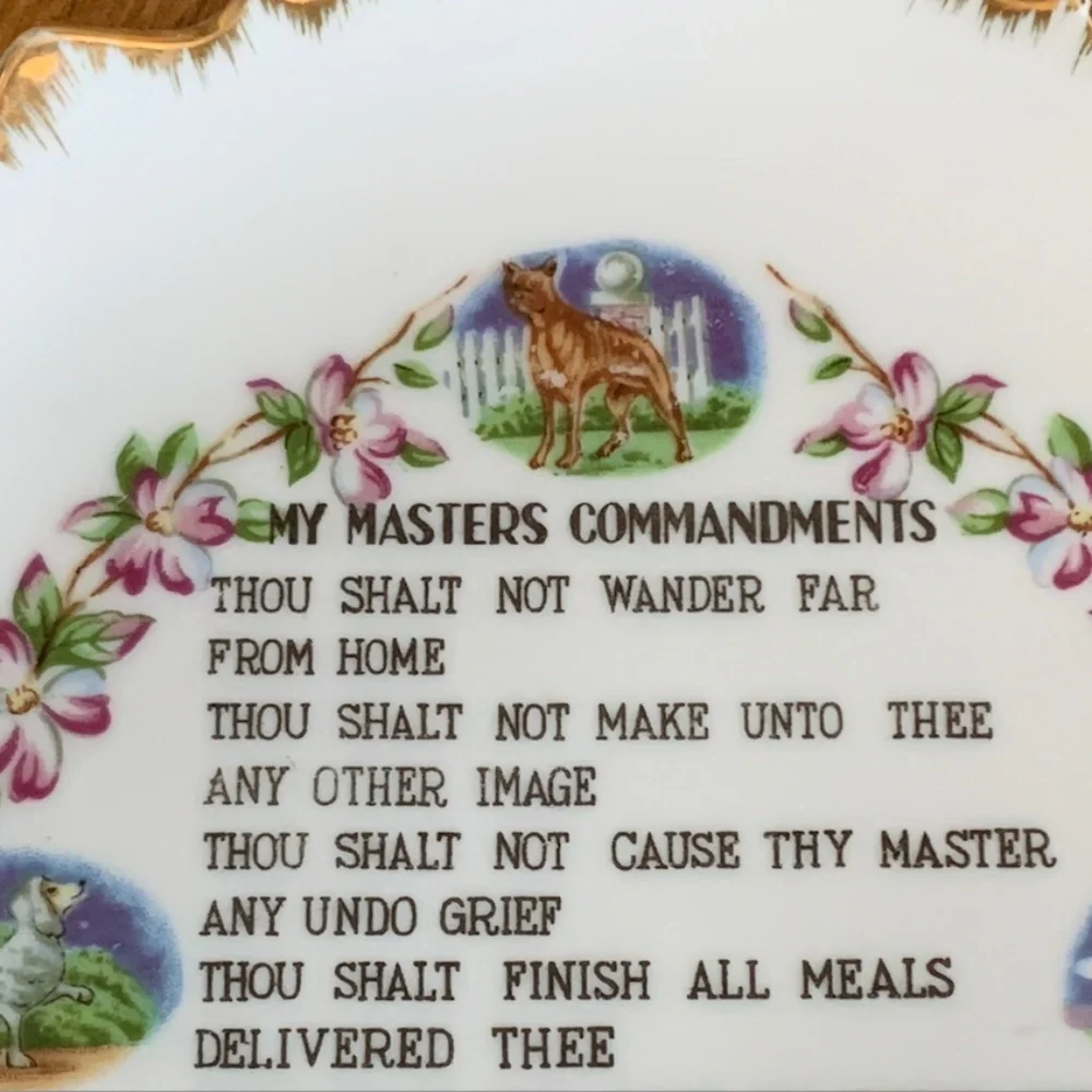 Dog Commandments Plate
